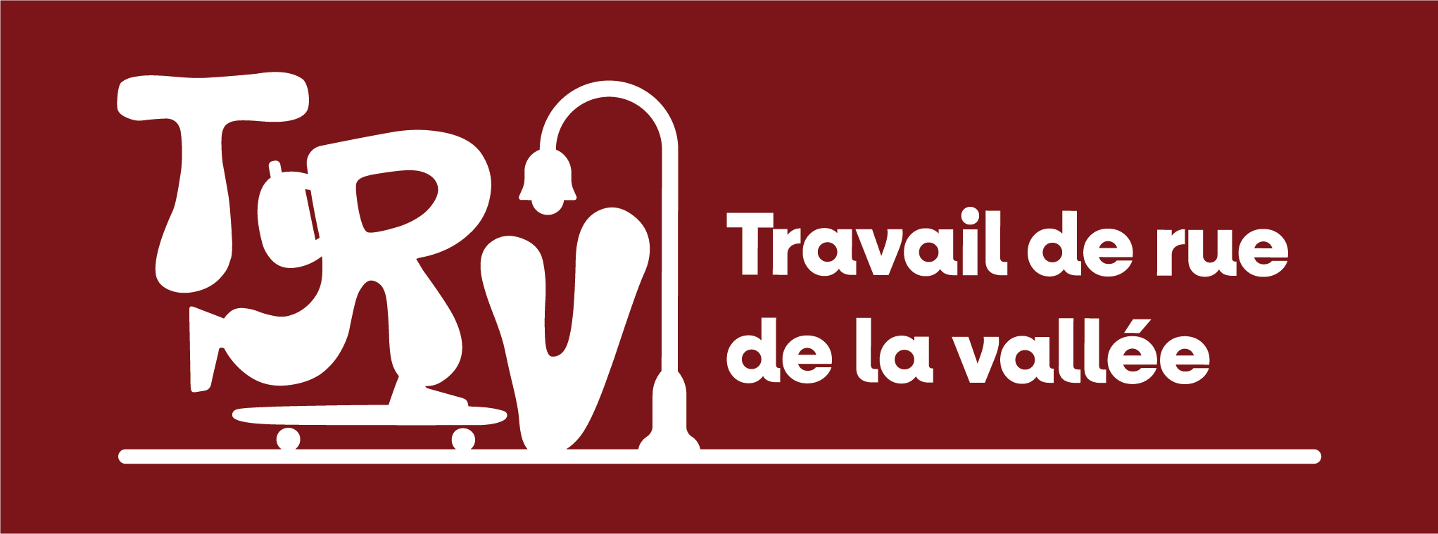 Logo TRV_Complet – Blanc – fond rouge